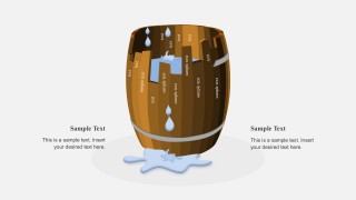 Barrel PowerPoint Shapes with Water Leakage