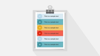 Vertical Clipboard List Business Agenda Slides