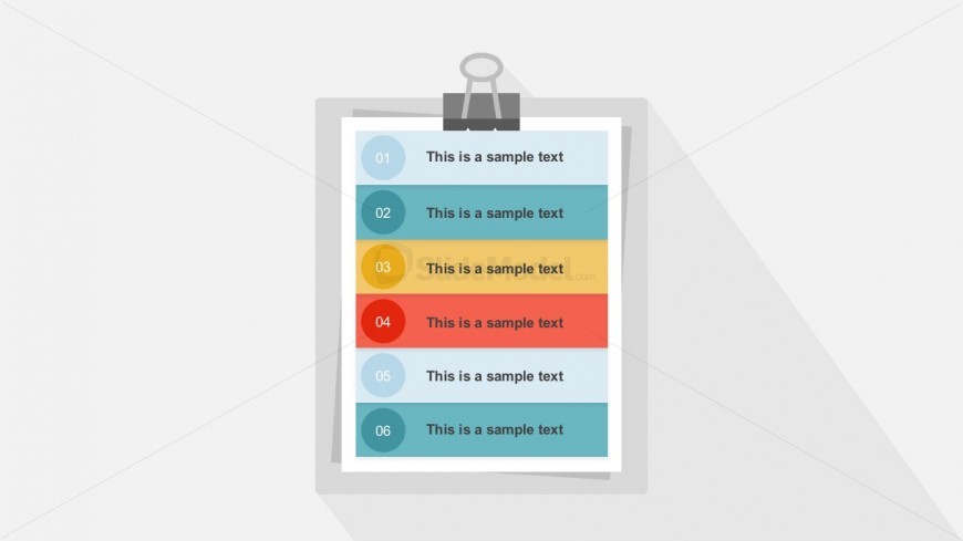 Vertical Clipboard List Business Agenda Slides