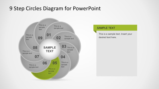 9 Concepts Slides Circle Diagrams PowerPoint
