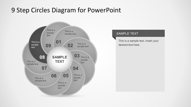 9 Quadrants Circle Diagrams PowerPoint Templates