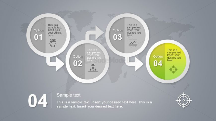 4 Step Circular Badge PowerPoint