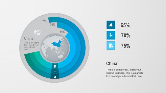 China Global Population Donut Chart Elements