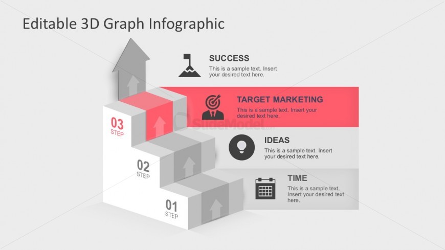 Creative 3D Ladder Diagrams with Arrow Icons