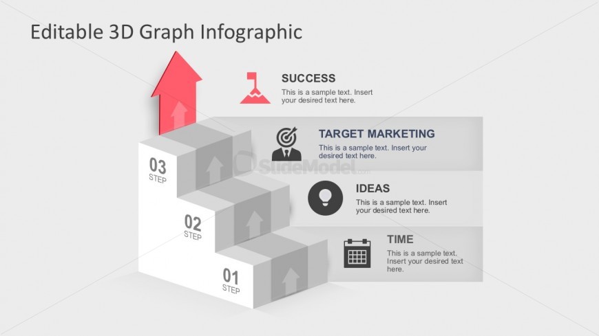 Editable 3D Ladder PowerPoint Slide Presentations