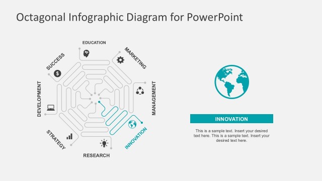 Octagonal Flow Chart PowerPoint Template Slides
