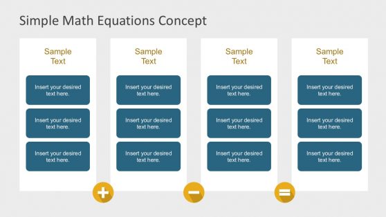 4 Columns Simple Math Equation Slides