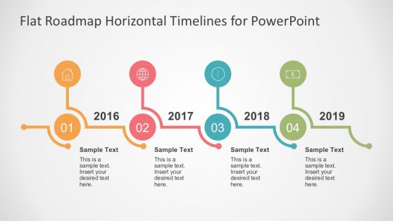 Flat Timelines PowerPoint Templates