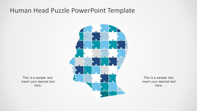 Silhouette of Human Head Puzzle PPT