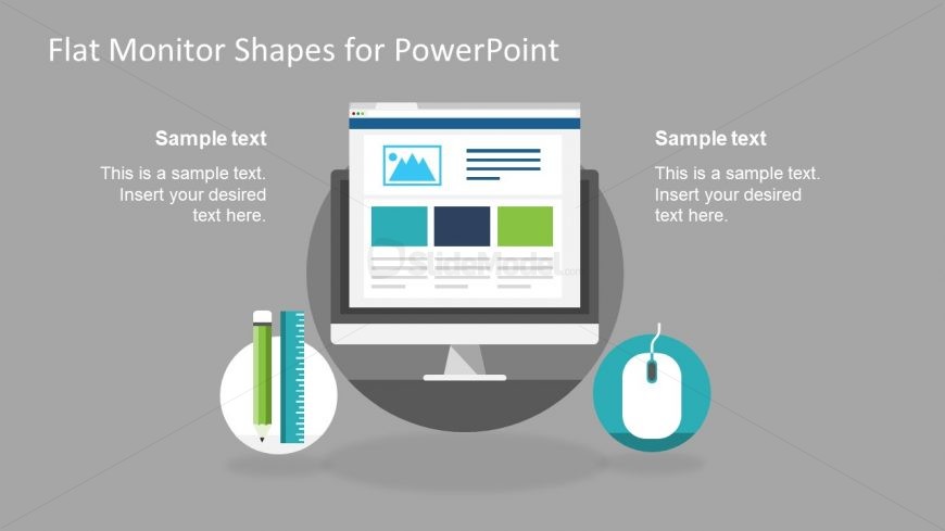 Flat Design Monitor Presentation