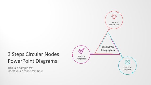 3 Steps Circular Nodes PowerPoint Diagrams