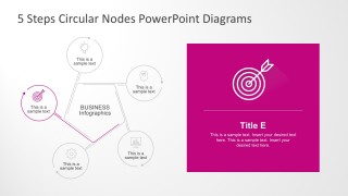 5 Step Process Circle Arrow Diagram Slides