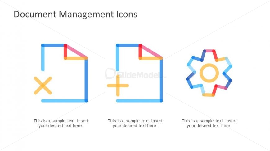 Gradient Line Shape Document Icons