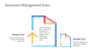 Resizable PowerPoint Icon of Upload and Download File