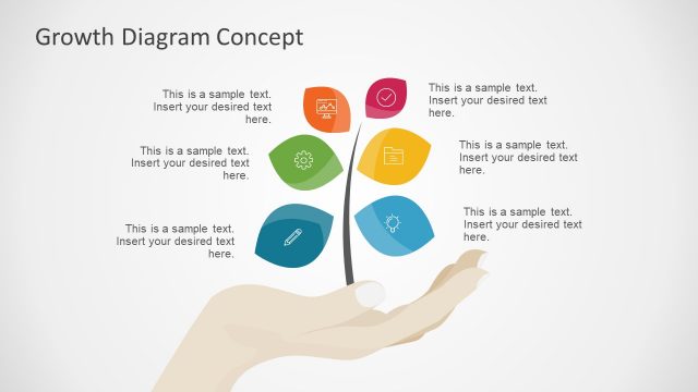 6 Step Growth Concept Diagram for PowerPoint