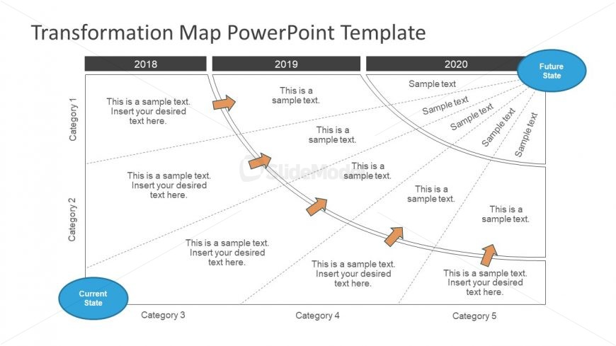 Slide of Chevron Simple Map Diagram