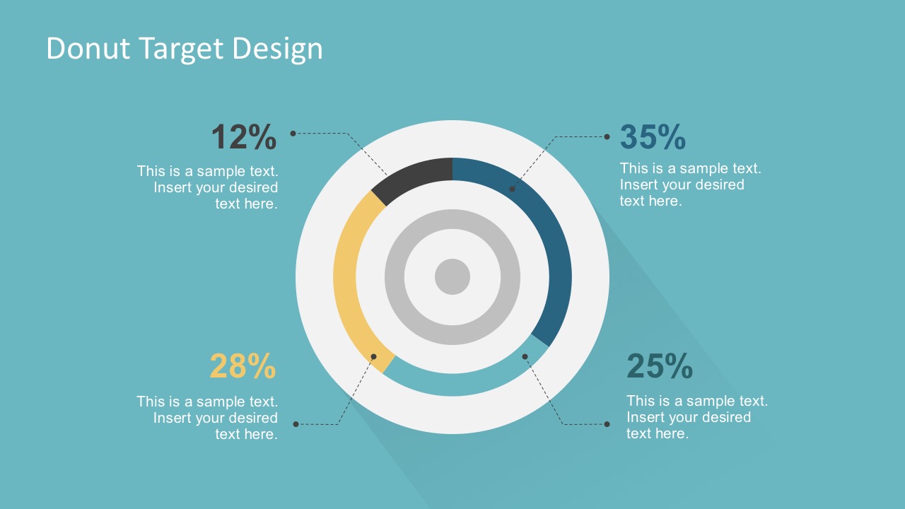 Simple Donut Chart Template Slide