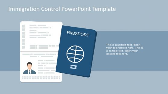 photo 4 6 template passport x Visa PowerPoint Templates