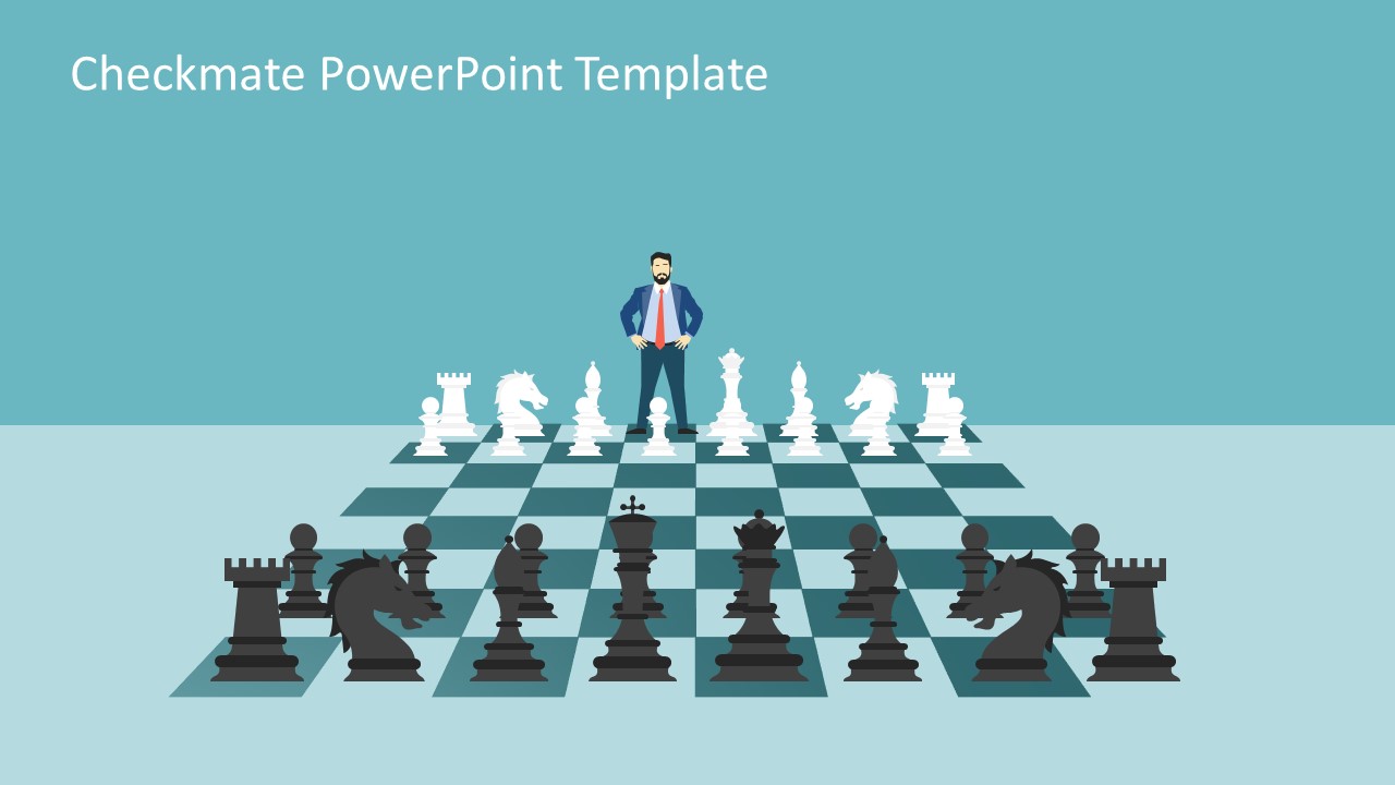 Chess Board and Chess Pieces Shape Slide