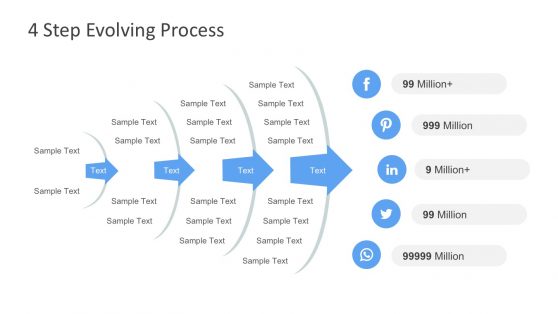 4 Steps Arrow Diagrams for PowerPoint