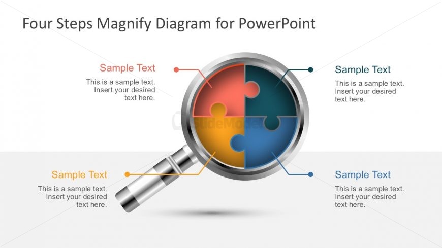 4 Steps Puzzle Template for PowerPoint