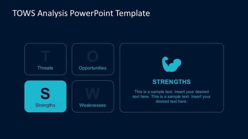 TOWS Analysis Matrix Strategy Slide