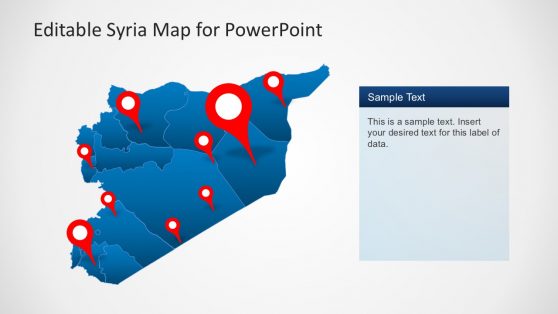 Editable Syria Map for PowerPoint