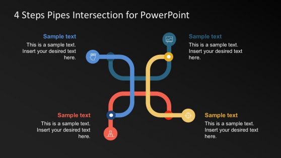 Cool 4-Step Pipe Diagrams Dark Background