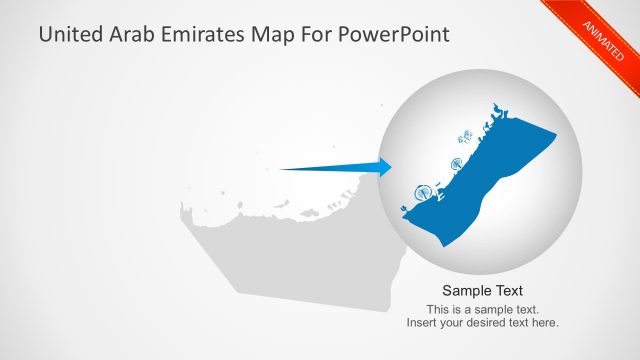 Animated Map of United Arab Emirates