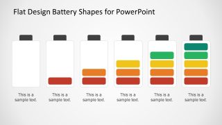 Empty to Full Battery Color Levels