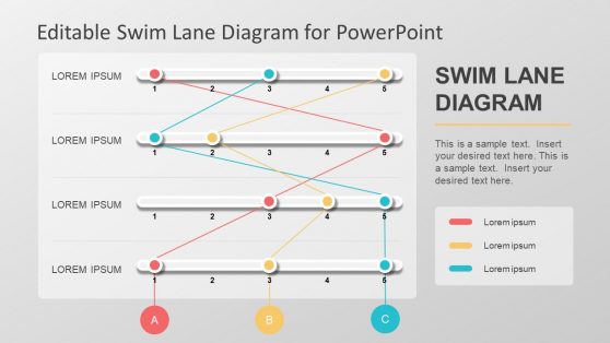 Swimlane Process Flow Diagram Slide