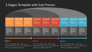 Colorful Template Slide for Work Flow