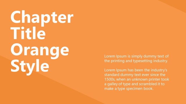 Chapter Slide in Orange PPT