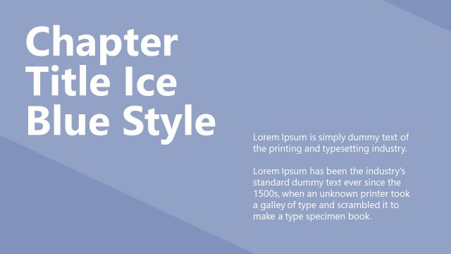 Chapter Slide in Ice Blue PPT