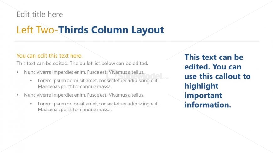 Tow Third Colum Bullet Points