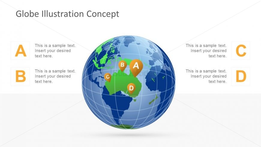 Global Illustration with Latitude and Longitude 