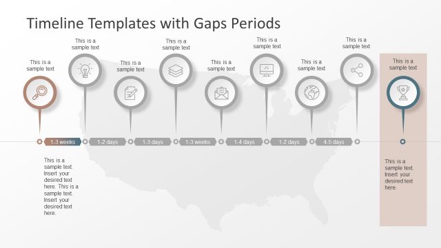 Horizontal Timeline Graphics Slide