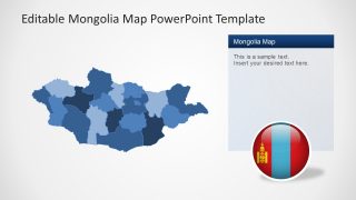 Blue Theme PowerPoint Map