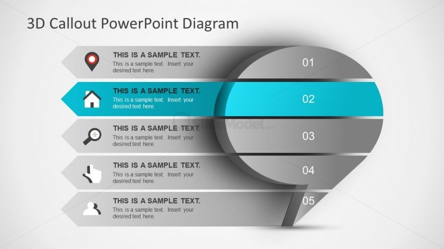 Process Diagram of Infographic Icons PPT