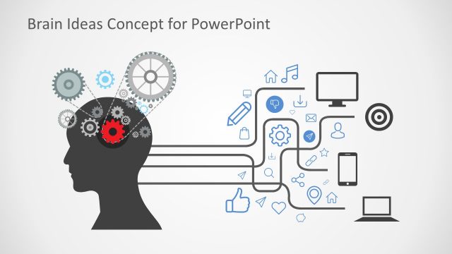 Gears Design for Ideas Concept in PowerPoint