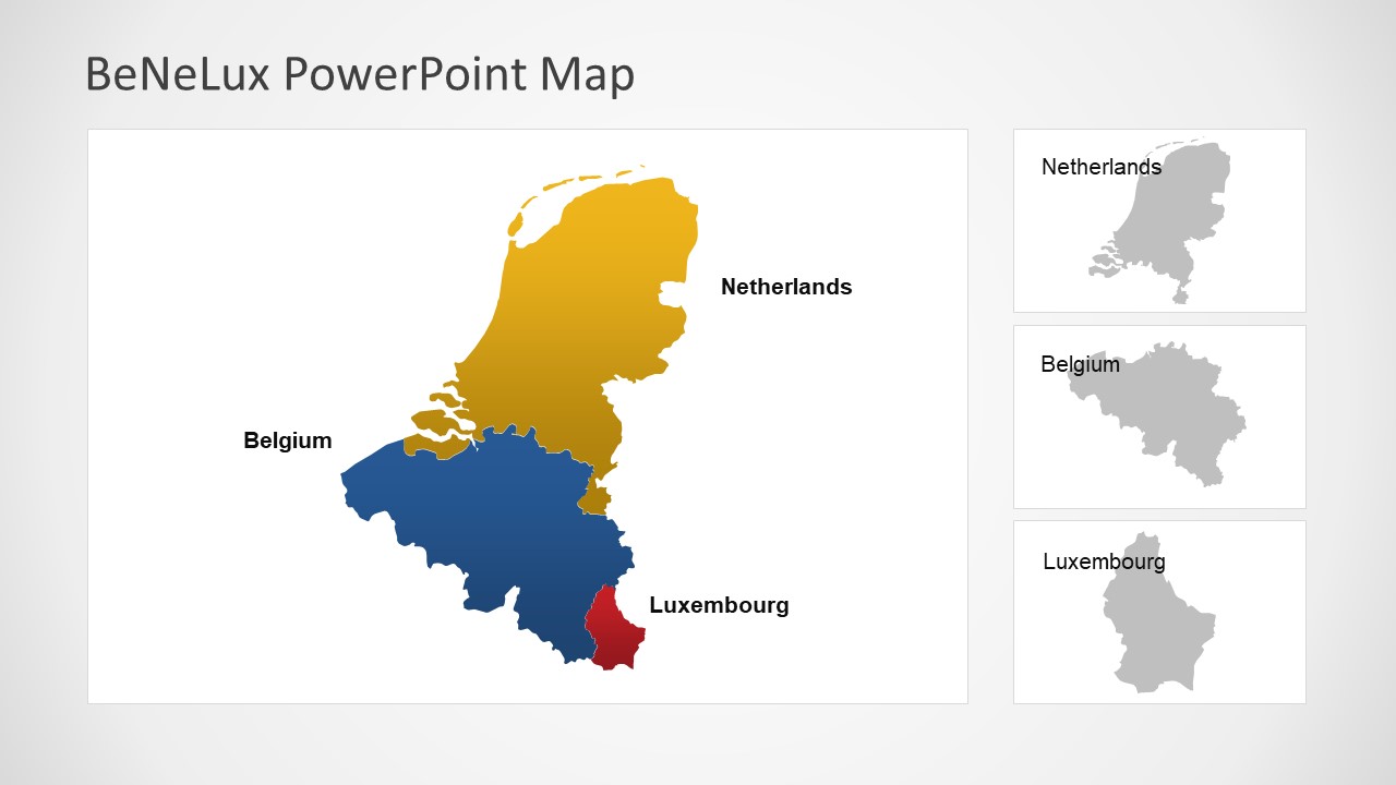 Map of Benelux Union of Countries