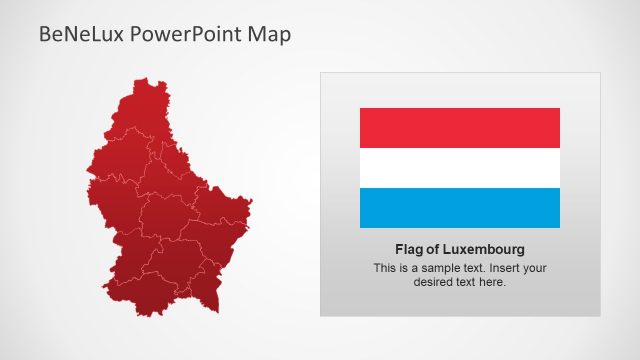 PowerPoint Editable Map of Luxembourg