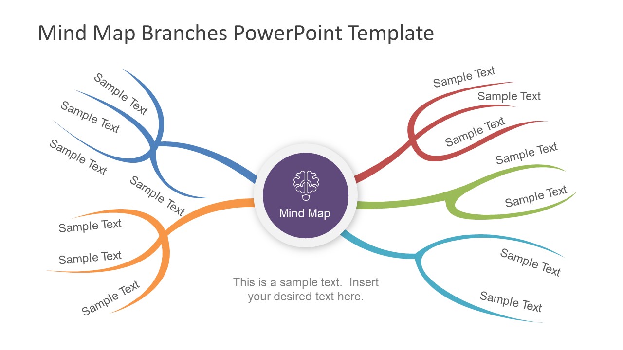 Mind Map Branches Powerpoint Template Slidemodel