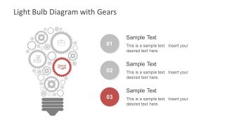 Light Bulb Diagram Gears PowerPoint Shapes - SlideModel