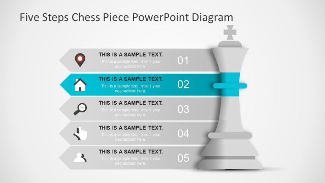 Infographic Icon Five Step Chess Symbol Slide