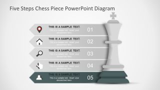 King Chess Piece Presentation Bullet List Icons