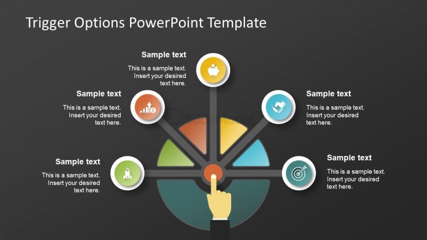 Black Background Trigger Option PowerPoint 