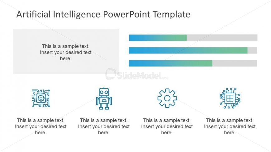 Circuit and Robot Icon PowerPoint