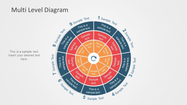 PowerPoint Shapes Multilevel Segment Diagram