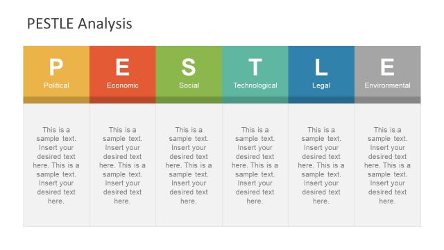 Simple PESTLE Diagram Design PowerPoint